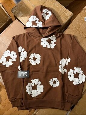 Brown Denim Tears Hoodie